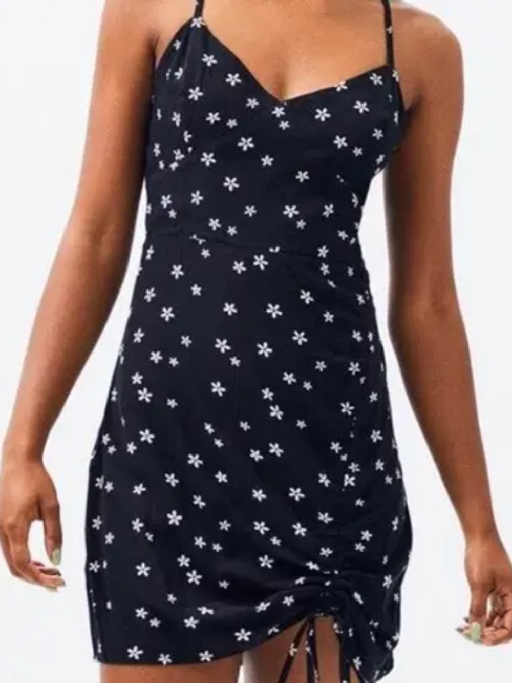 pacsun la hearts black and white floral mini dress